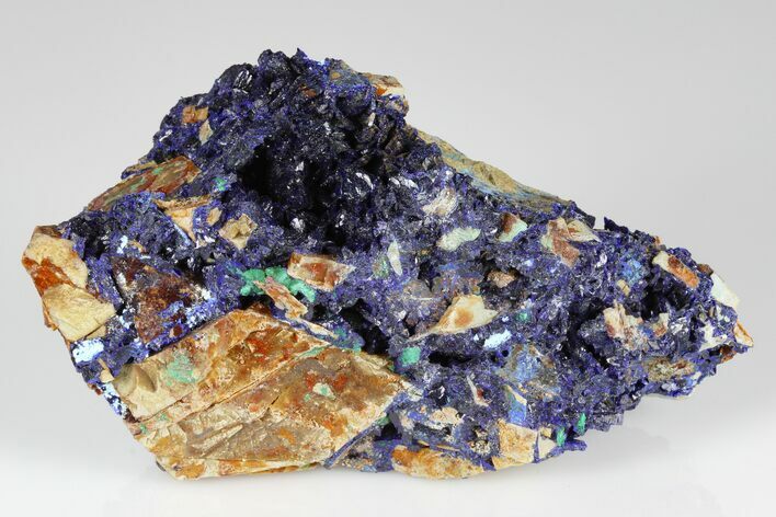 Azurite Crystals with Malachite & Chrysocolla - Laos #178170
